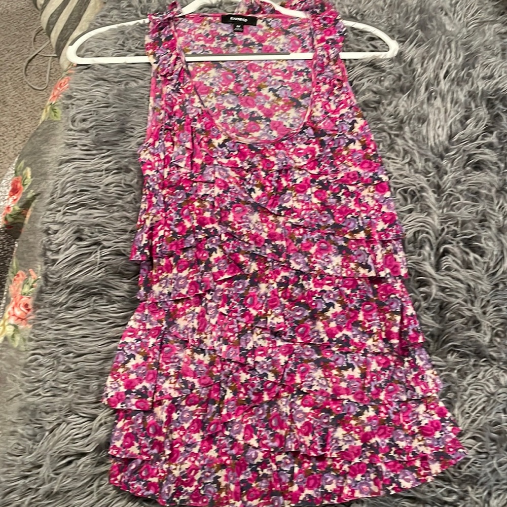 Express scoop neck floral tank